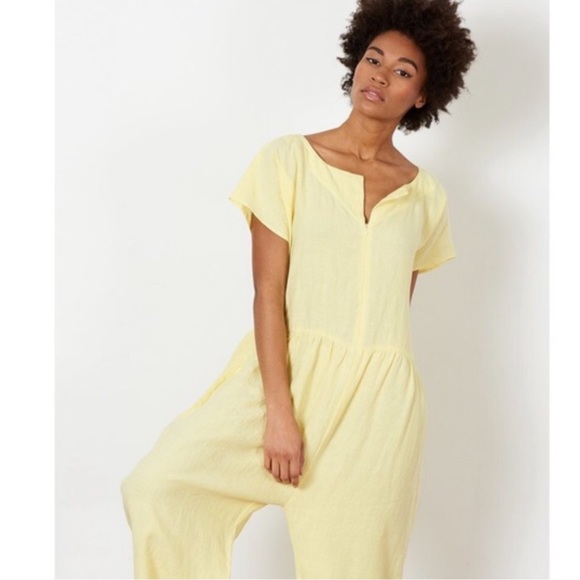 Ilana Kohn Pants - 🇱🇷 Ilana Kohn Bette Jumpsuit - yellow, size small